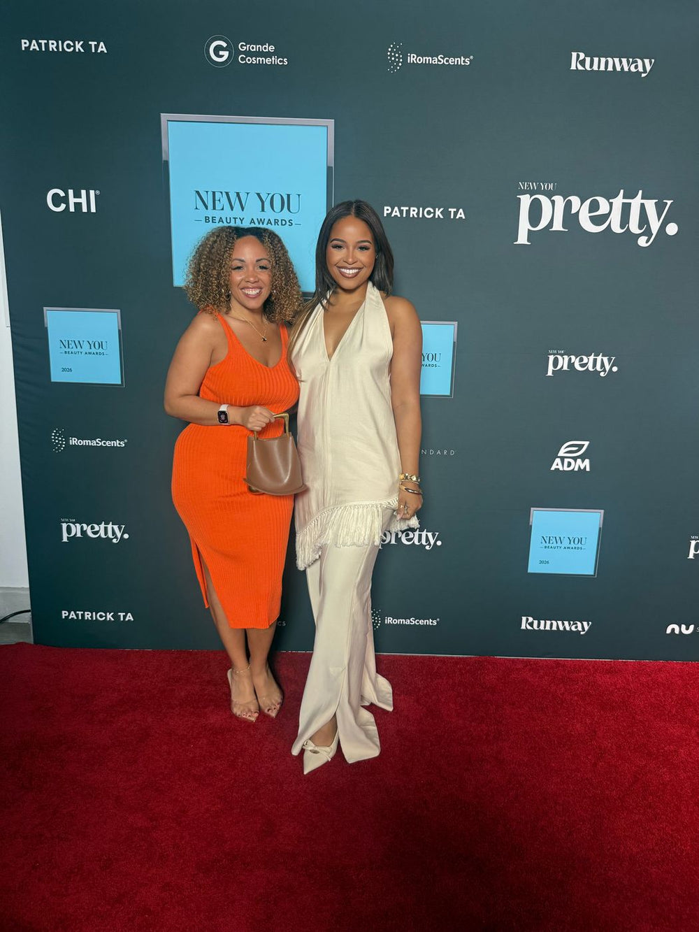 Two guests on the New You red carpet