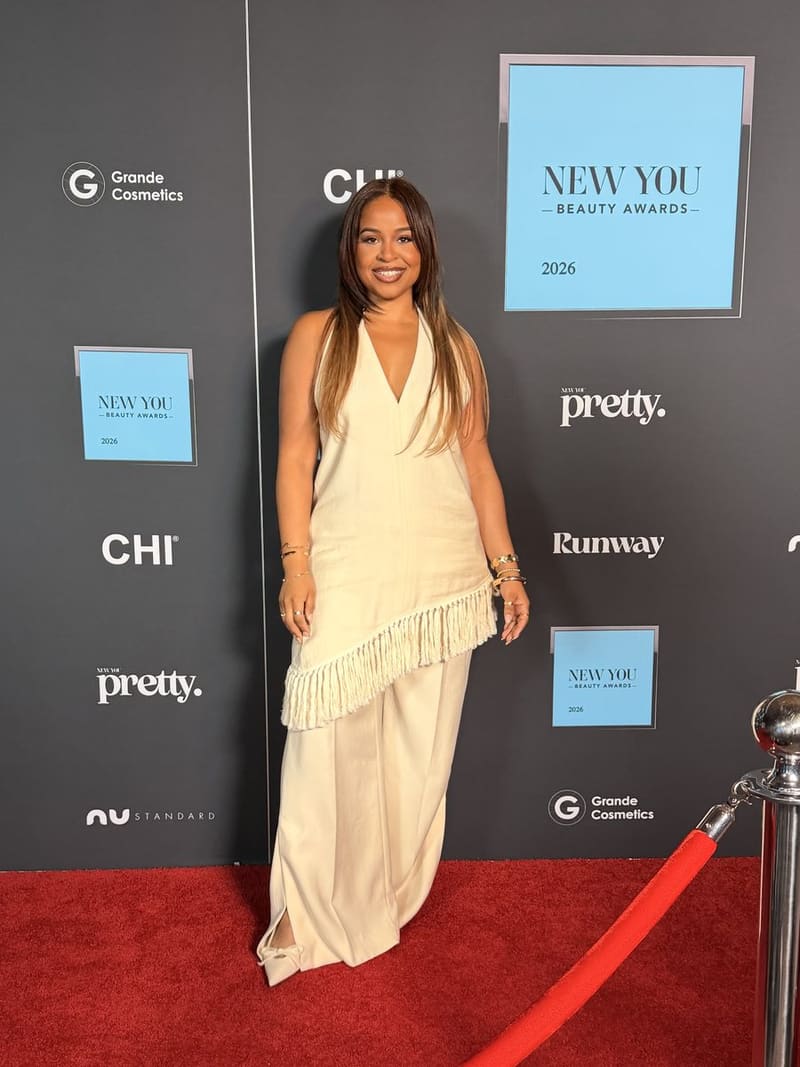 Maghan on the red carpet at the New You Beauty Awards 2026